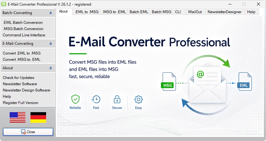 Searchable EML Archive with Email Converter Professional